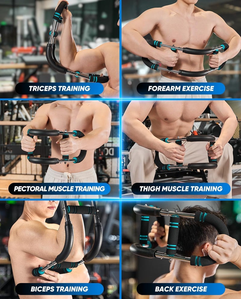 Saker 2026 New PowerTwist Arm Trainer, Adjustable Forearm Strengthener, Arm Exercise and Chest Workout Equipment for Home Gym, for Men, Ideas for Fitness Enthusiasts - Image 4